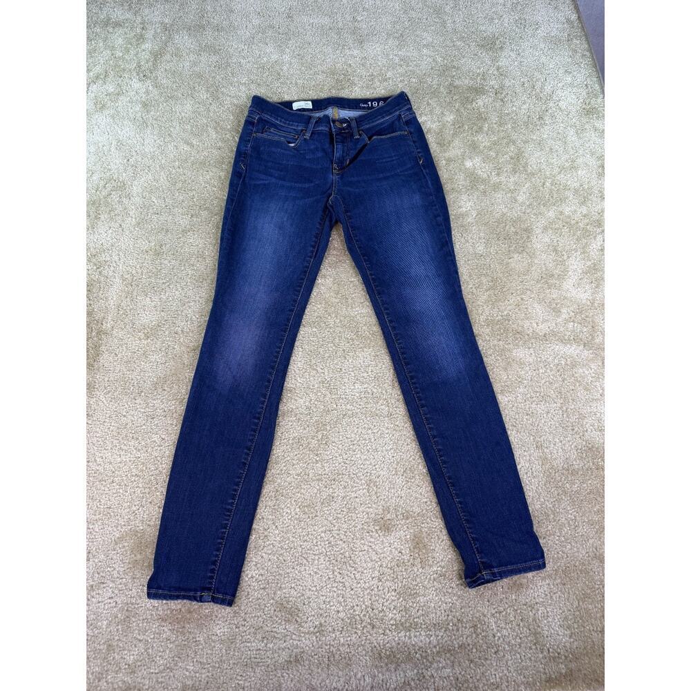 GAP Jeans Women's Size 26 R Legging Jean Blue Denim Stretch Low Rise 28x29 C068